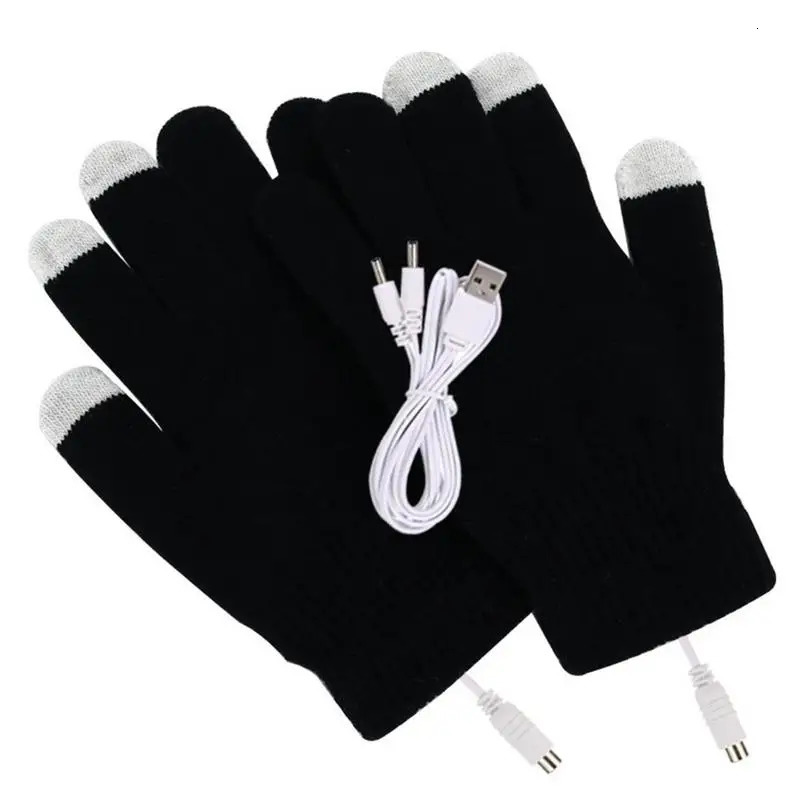 Five Fingers Gloves Touchscreen Mittens Warm Laptop Gloves Winter USB Charging Heated Gloves 5V Heated USB Winter Warm Laptop Mittens Warm Glove 23120