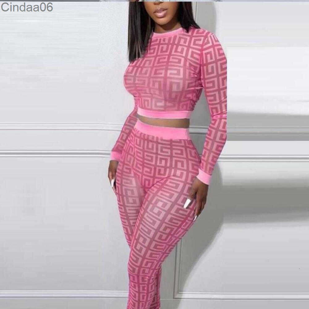 Designer Womens Tracksuit Two Peice Set Fall Spring 2 Pieces Letter Pattern Matching Sets Sexy Party Birthday Outfits Festival Holiday Clothes