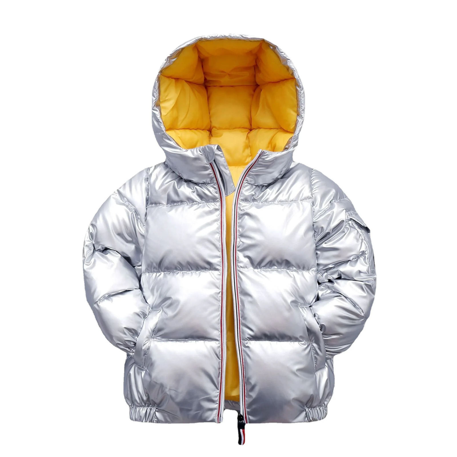 Down Coat Children Winter Duck Down Jacket for Kids Girls Silver Gold Shiny Boys Hooded Coat Baby Clothing Outwear kids Parka Snowsuit 231207