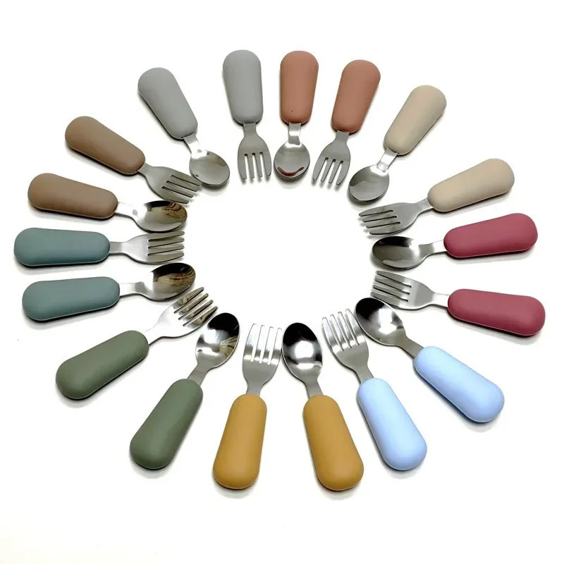 Bottle Warmers Sterilizers Baby Gadgets Tableware Set Children Utensil Stainless Steel Toddler Dinnerware Cutlery Cartoon Infant Food Feeding Spoon Fo