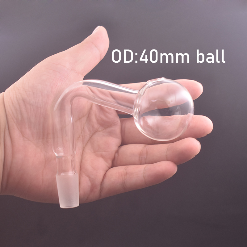 Big Size 40mm Bowl Glass Oil Burner Pipe Smoking Accessories Bubbler 10mm 14mm 18mm Male Down Stem Bowls Slide for Hookah Bong Glass Oil Nail Pipe