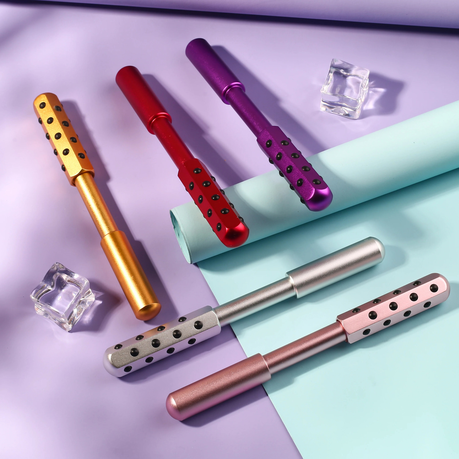 Face Care Devices Germanium Beauty Bar Massage Roller Lift Stick Anti Wrinkle Massager Skin tools 231208