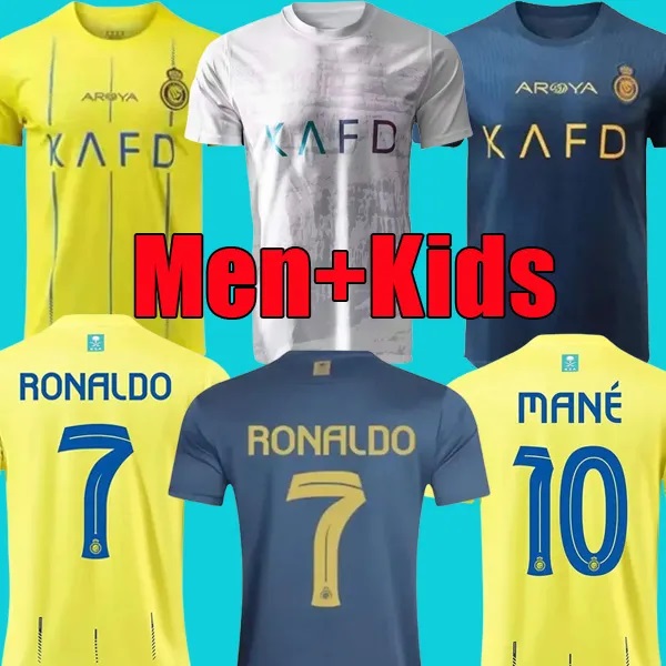 XXXL 4XL 23 24 Al Nassr FC soccer Jerseys Ronaldo 3RD Home yellow away CR7 Gonzalo Mane Martinez Talisca women FANS player version men kids kit Football shiirt Al-Nassr
