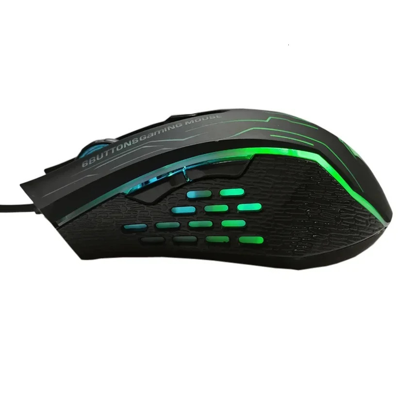 Mice FORKA Silent Click USB Wired Gaming Mouse 6 Buttons 3200DPI Mute Optical Computer Mouse Gamer Mice for PC Laptop Notebook Game 231208