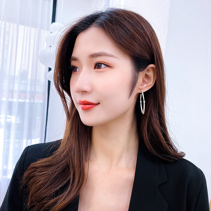 Choucong Handmade Clip Earrings Luxury Jewelry 925 Sterling Silver White Sapphire CZ Diamond Zircon Party Women Wedding Large Earbobs For Lover Gift