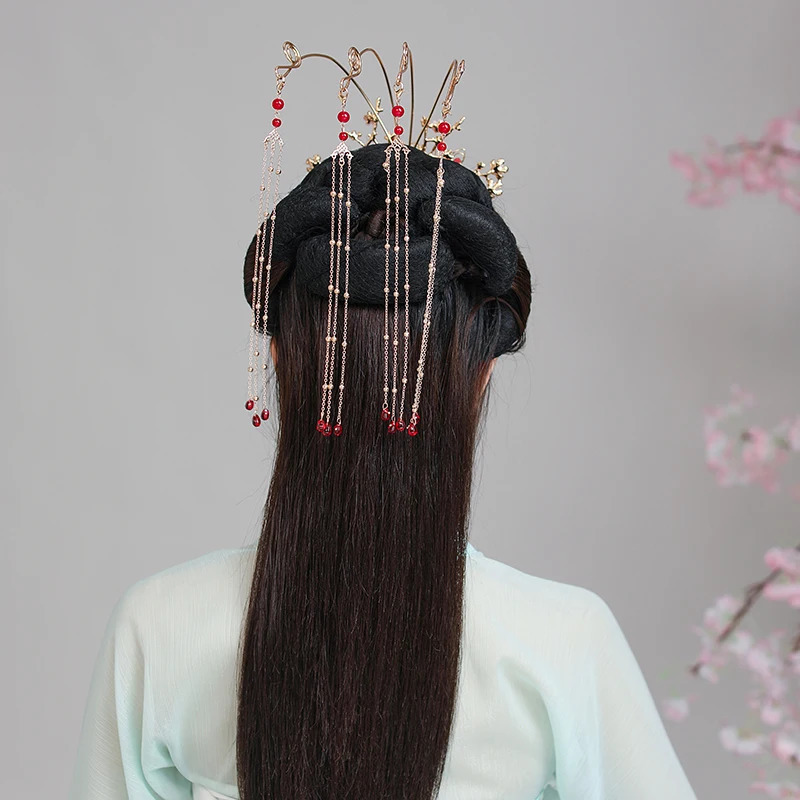 Headwear Hair Accessories Hanfu hair crown female antique phoenix crown temperament bride headdress full set of costume hair accessories 231208