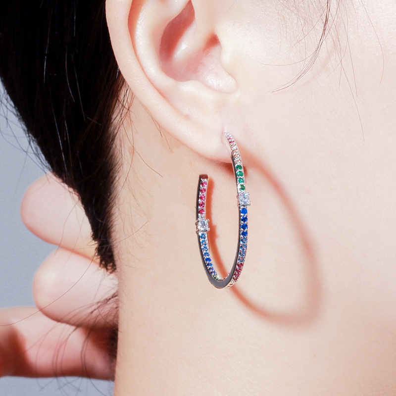 Choucong Handmade Clip Earrings Luxury Jewelry 925 Sterling Silver White Sapphire CZ Diamond Zircon Party Women Wedding Large Earbobs For Lover Gift