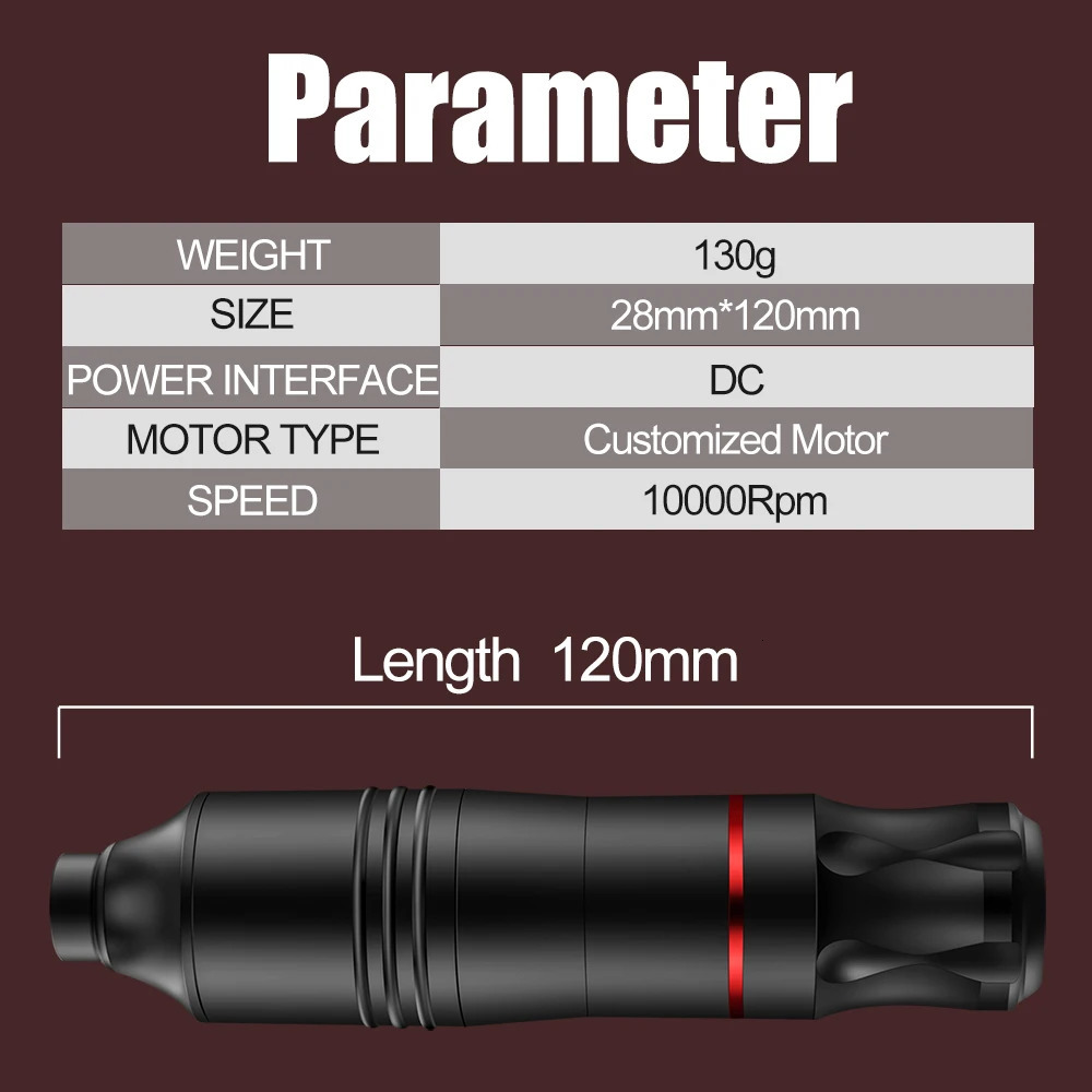 Tattoo Guns Kits Professional Machine Set Rotary Pen Kit Power Supply Needle Ink DC Interface Gun Makeup Complete 231208