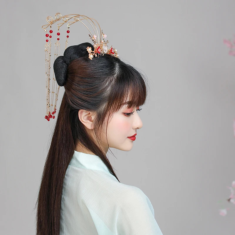 Headwear Hair Accessories Hanfu hair crown female antique phoenix crown temperament bride headdress full set of costume hair accessories 231208