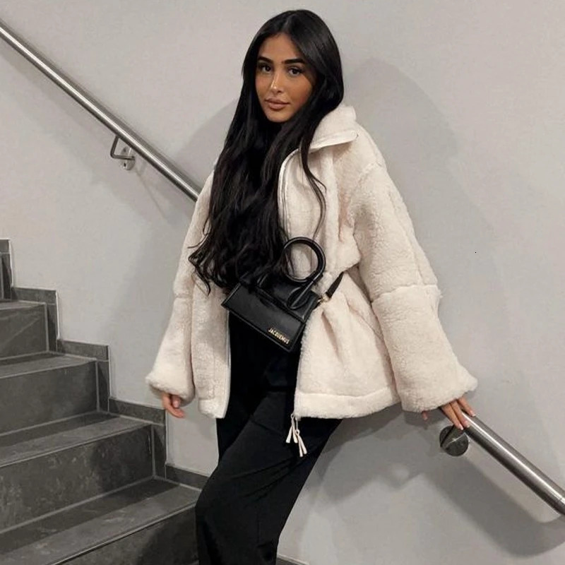Womens Faux Fur Coat Oversize Teddy Bear Jacket Womens, Long Faux Fur Coats for Women Warm Fleece Winter Coat