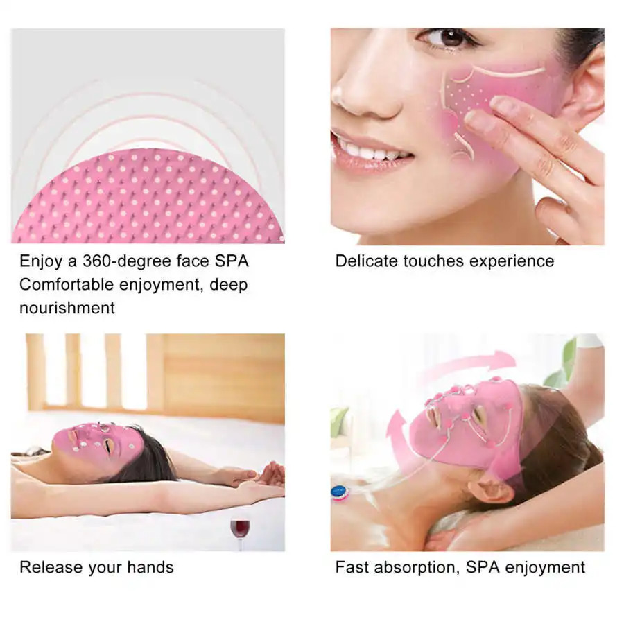 Face Massager 3D Silicone Mask Electric EMS V Shaped Magnet Massage Lifting Slimming SPA Beauty Skin Care Tool 231208