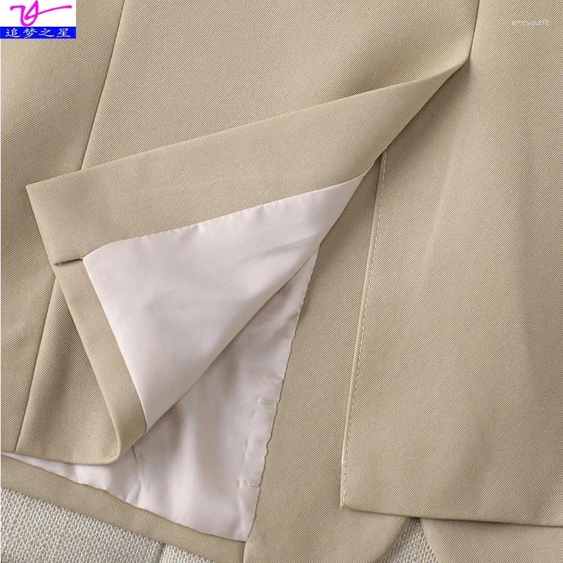 Women's Suits High Quality Long Sleeve Female Blazer Women Blue Coffee Khaki Single Button Slim Jacket Ladies Business Work Wear Formal Coat