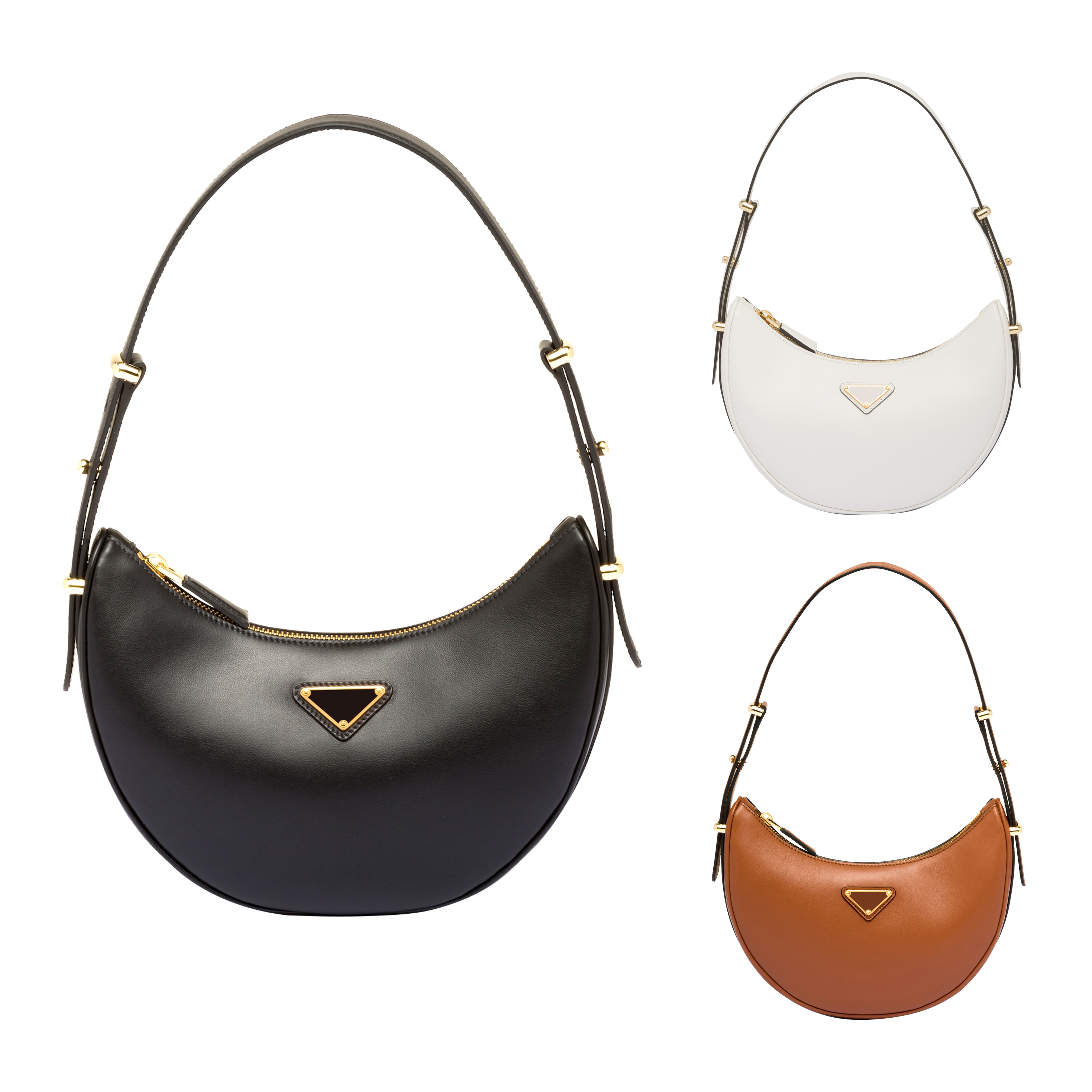 Luxurys armpit half moon bag Womens brown Designer tote Bag man handbag triangle Croissant underarm Crossbody bags fashion Leather purse wallet clutch Shoulder Bag