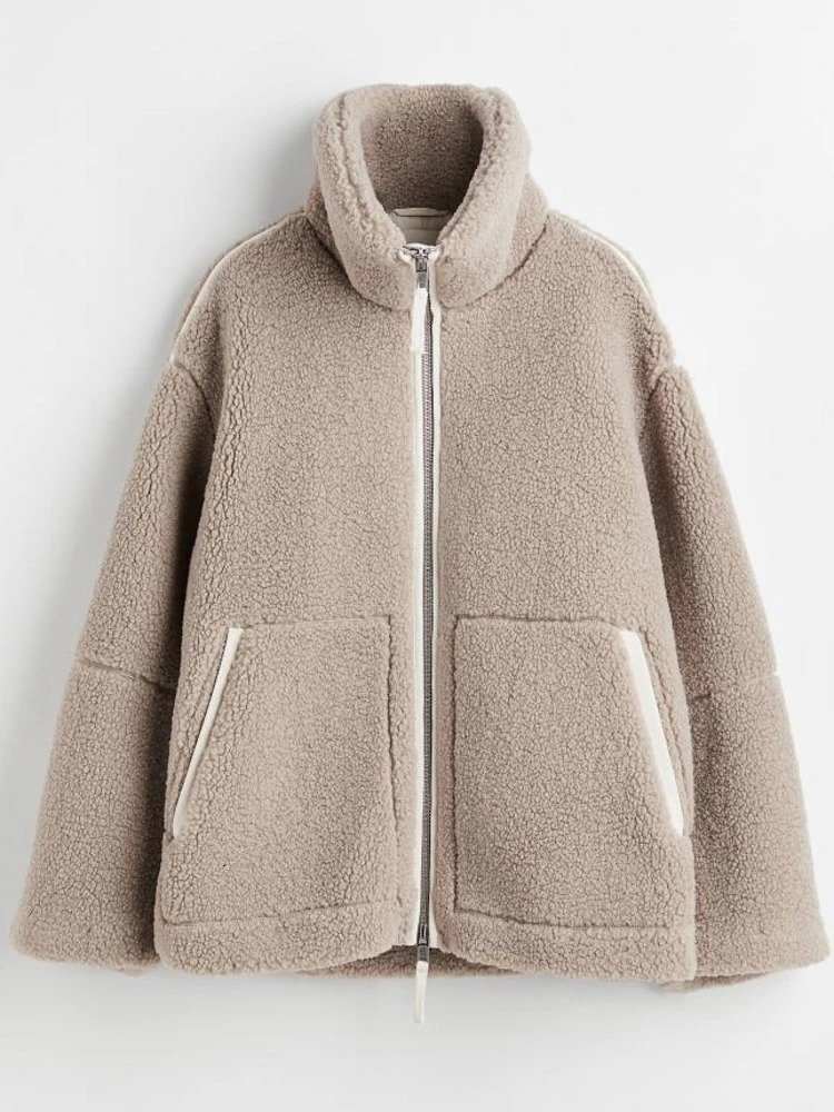 Womens Faux Fur Coat Oversize Teddy Bear Jacket Womens, Long Faux Fur Coats for Women Warm Fleece Winter Coat
