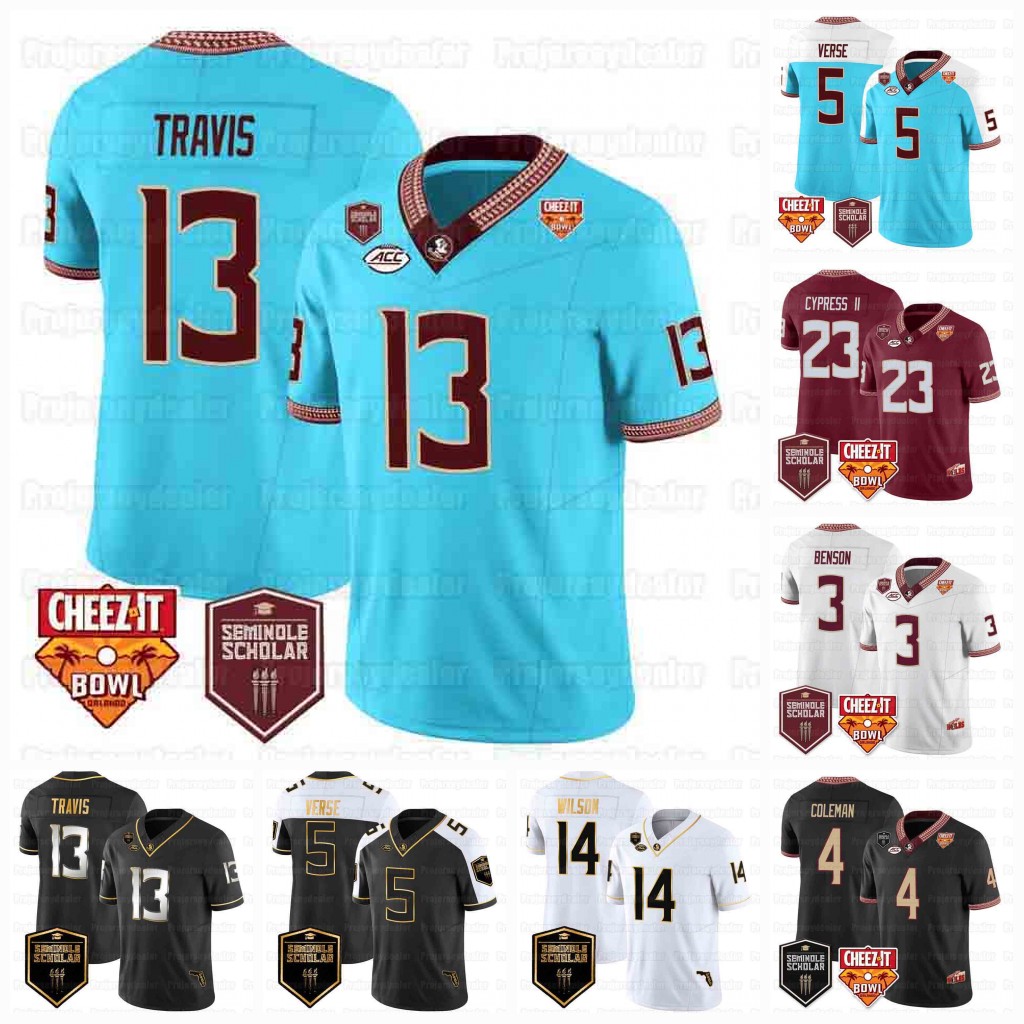 State Football Seminoles 2024 NCAA College Football Jersey Florida TRAVIS Trey Benson Keon Coleman Tatum Bethune Jones Tate Jared VerseCypress II Johnny Wilson