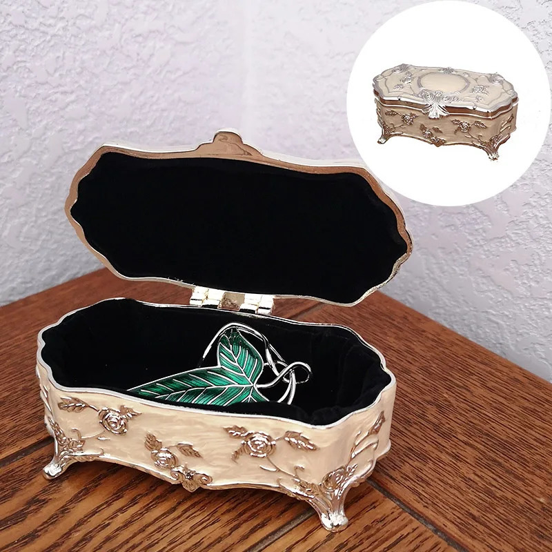 Pins Brooches Green Leaf Brooch Pin with Vintage Metal Box Set Fashion Jewelry Friends Birthday Gifts Fans Accessories 231208