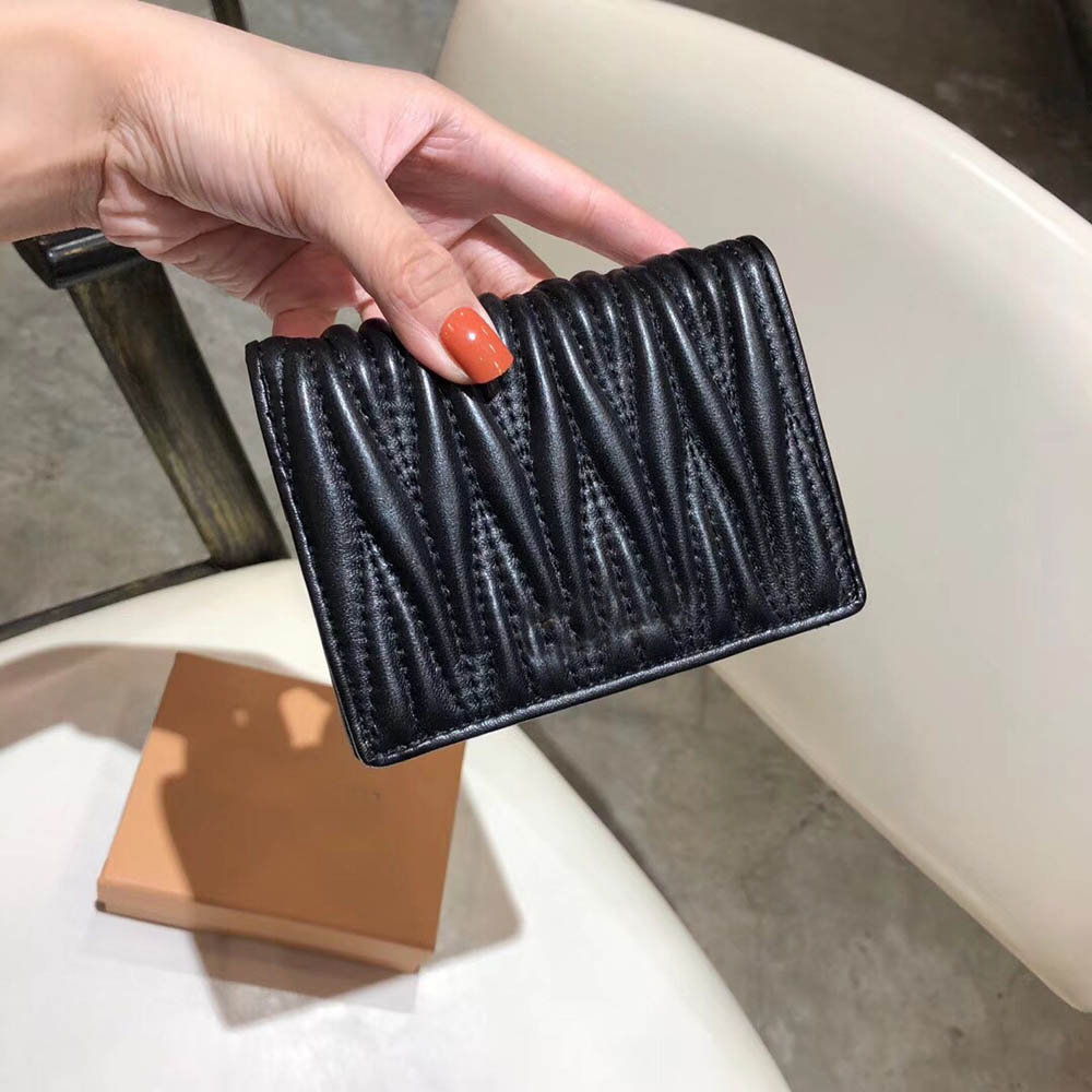 Fashion Designer Women's Credit Card Buttons Wallet luxury designer Men's short folding purse European women's holder pocket mini wallets with boxes