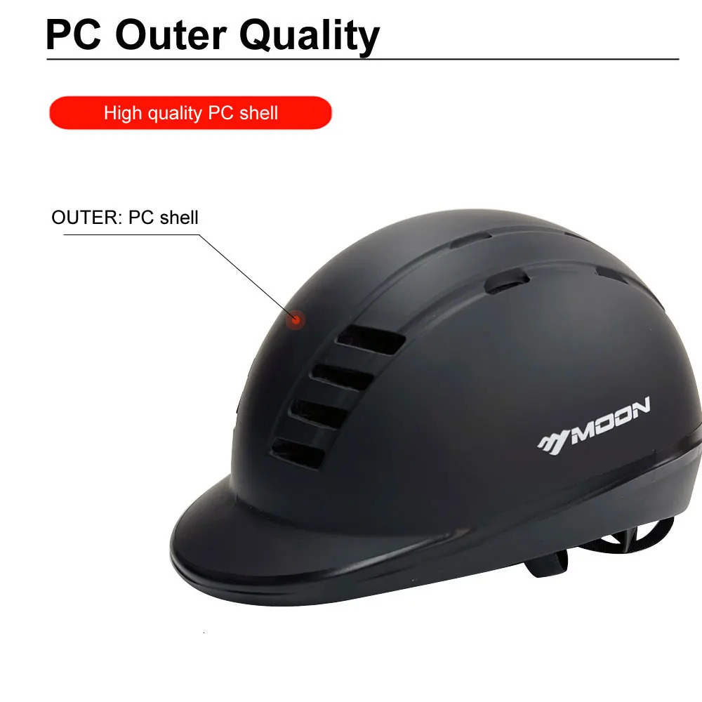 Riding Helmets MOON Equestrian Helmet Unisex Breathable Horse Riding Helmet Horse Equipment Cycling Helmets Protection Cap 48-62cm Adjustable 231208