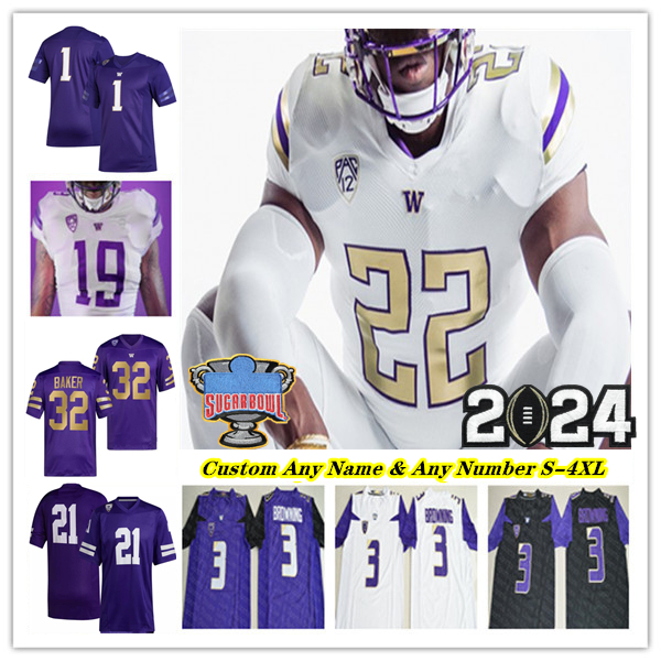 NCAA College Washington Huskies Football Jerseys Michael Penix Jr Dylan Morris Dillon Johnson Will Nixon Tybo Rogers Rome Odunze Jalen McMillan Tupuola-Fetui Polk