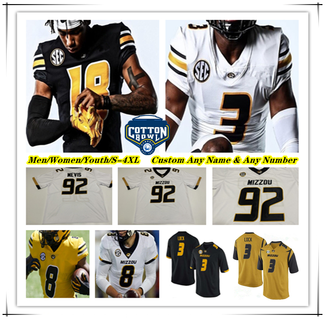 Mizzou Missouri College Football Jersey Brady Cook Luther Burden III Nate Noel Kewan Lacy Marcus Carroll Mookie Cooper Corey Flagg Chris McClellan Daylan Carnell 4X