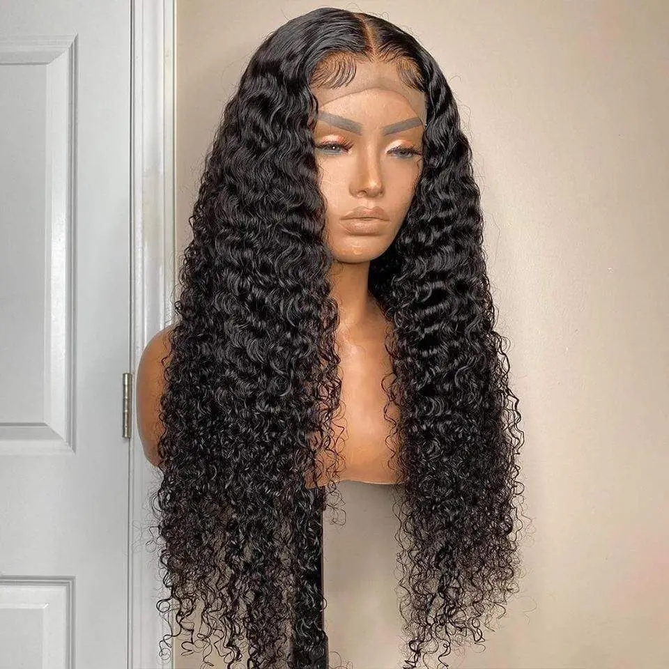Water wave Curly full Lace Front Wigs Brazilian remy For Women Real Human Hair hd invisible Wet and Wavy full lace Frontal Wig 130%density Diva24