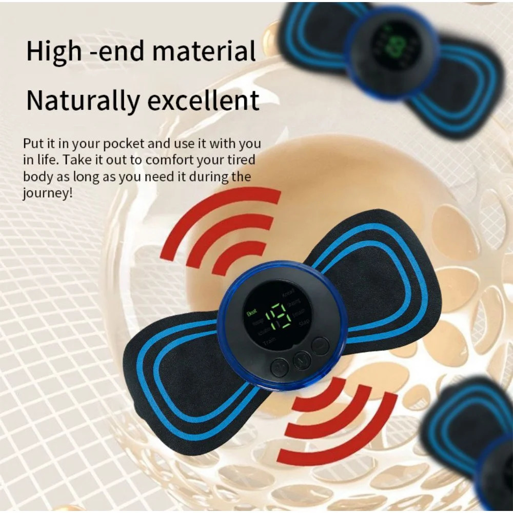 Portable Slim Equipment EMS Neck Massage LCD Display Electric Massager Cervical Neck Back Patch 8 Mode Pulse Muscle Stimulator Portable Relief Pain 23