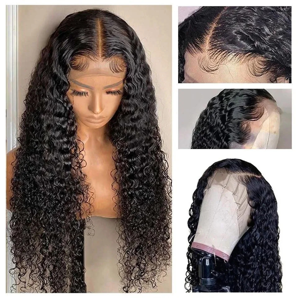 Water wave Curly full Lace Front Wigs Brazilian remy For Women Real Human Hair hd invisible Wet and Wavy full lace Frontal Wig 130%density Diva24