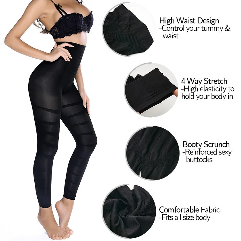 Waist Tummy Shaper Women High Waist Leggings Tummy Control Shaper Compression Tight Pants Leg Shaping Legins Thigh Anti Cellulite Slimming Panties 231