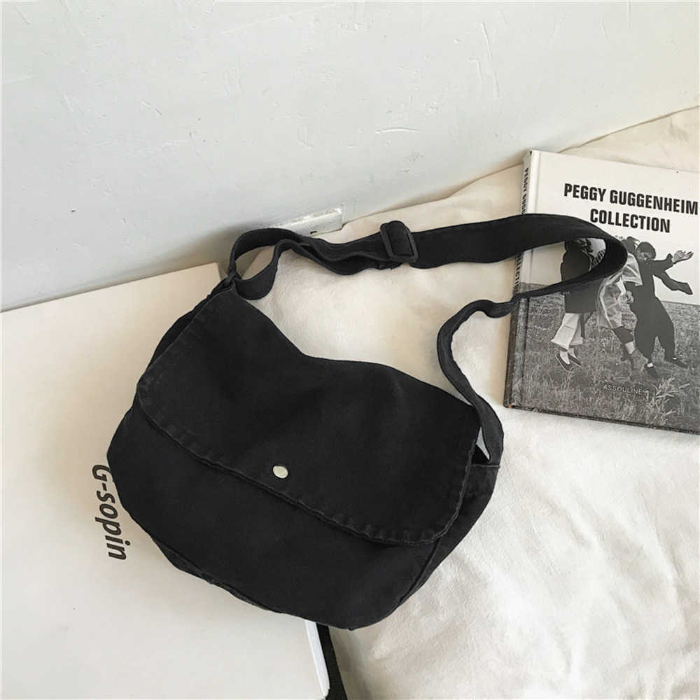 Outdoor Bags Al's New Art Canvas Postman Bag for Men and Women Couples Single Shoulder Bag Korean Version Instagram Crossbody Backpack