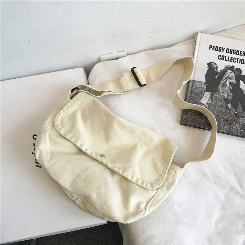 Outdoor Bags Al's New Art Canvas Postman Bag for Men and Women Couples Single Shoulder Bag Korean Version Instagram Crossbody Backpack