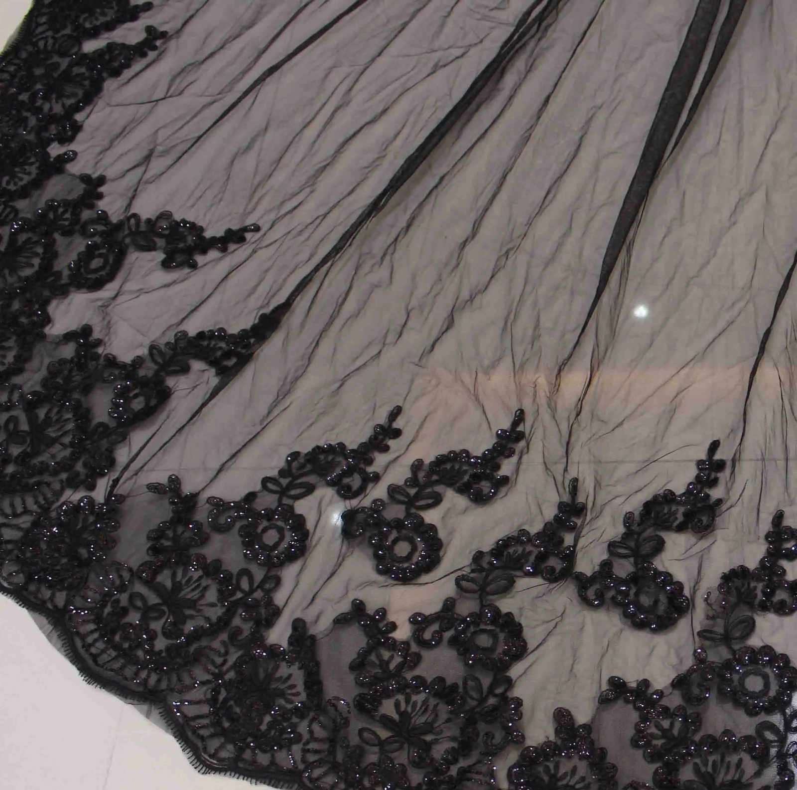 Wedding Hair Jewelry Real Pos Black Long Wedding Boleros Bling Sequins Lace Cathedral Bridal Cape Bolero Mariage Wedding Accessories Shoulder Veil 231