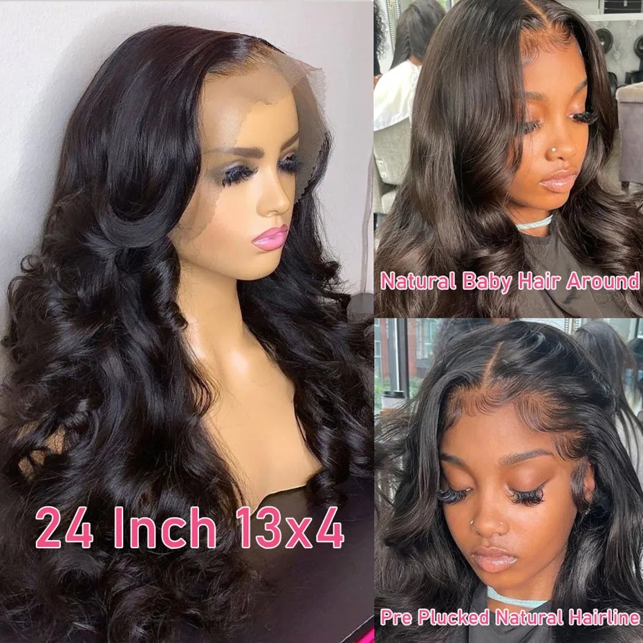 360 Lace Wig hd transparent Body Wave Lace Front Wig 130% Human Hair Wigs For Women Brazilian Hair Pre Plucked Lace Frontal Wig