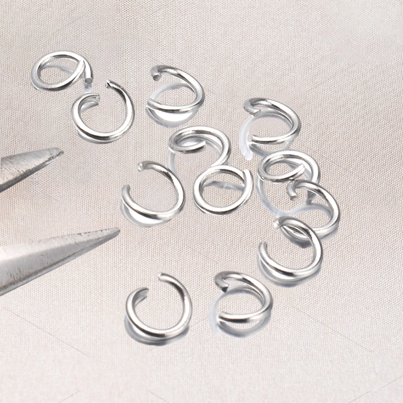1000pcslot Gold silver Stainless Steel Open Jump Rings 4568mm Split Rings Connectors for DIY Ewelry Findings Making