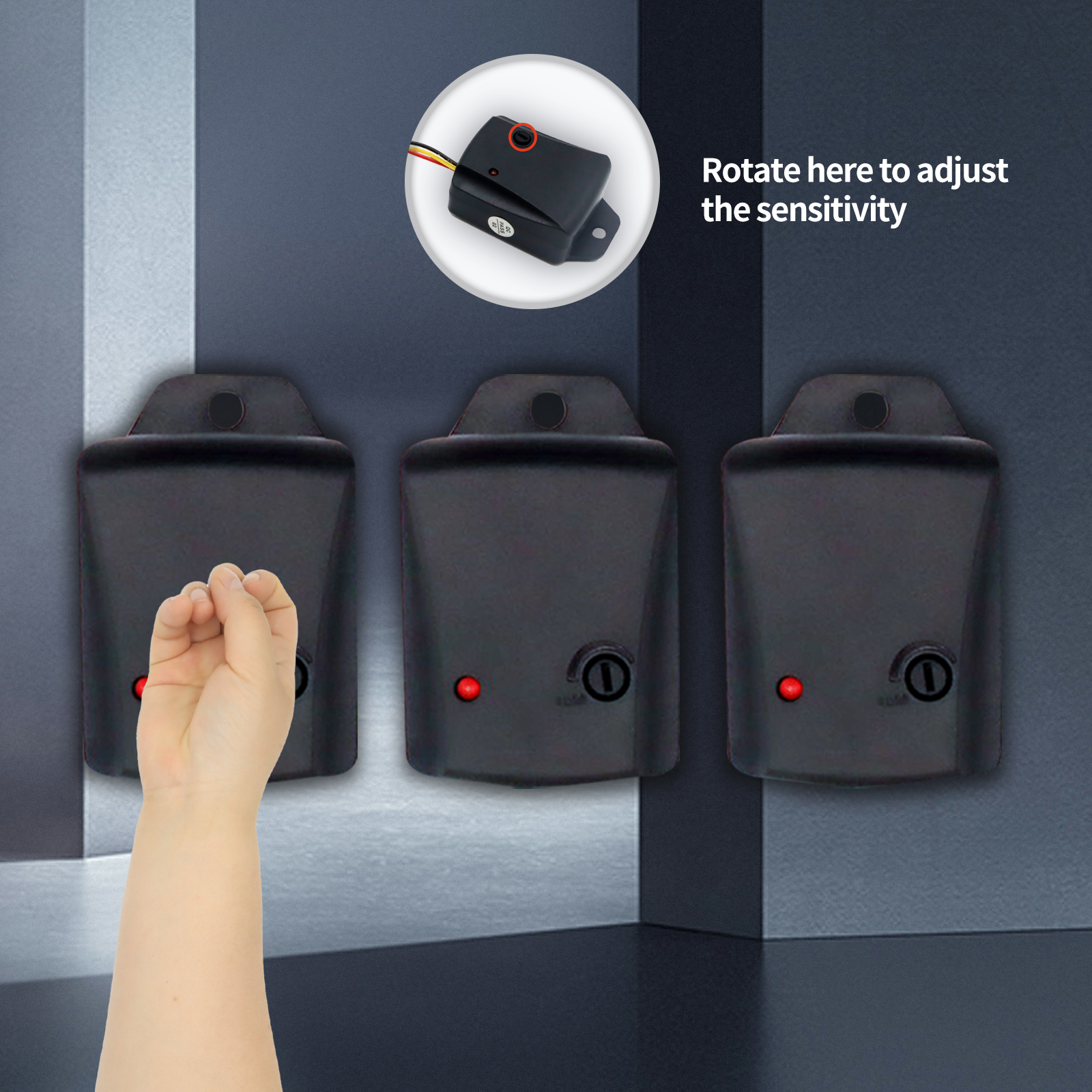 Mysterious Studio Secret Room Escape Game Mechanism Props Electronic Puzzle Shock Sensor Sequential Tapping Knock