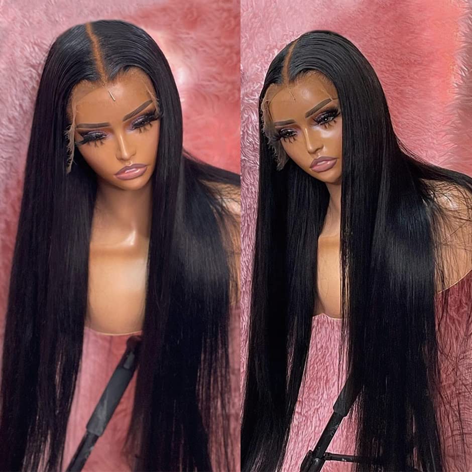 Silky Straight Human Hair Ultra-Thin HD Wigs 4X4 5X5 6X6 7X7 13X4 13X6 Swiss Lace Bleach Knots Pre Plucked Natural Hairline For Black Women