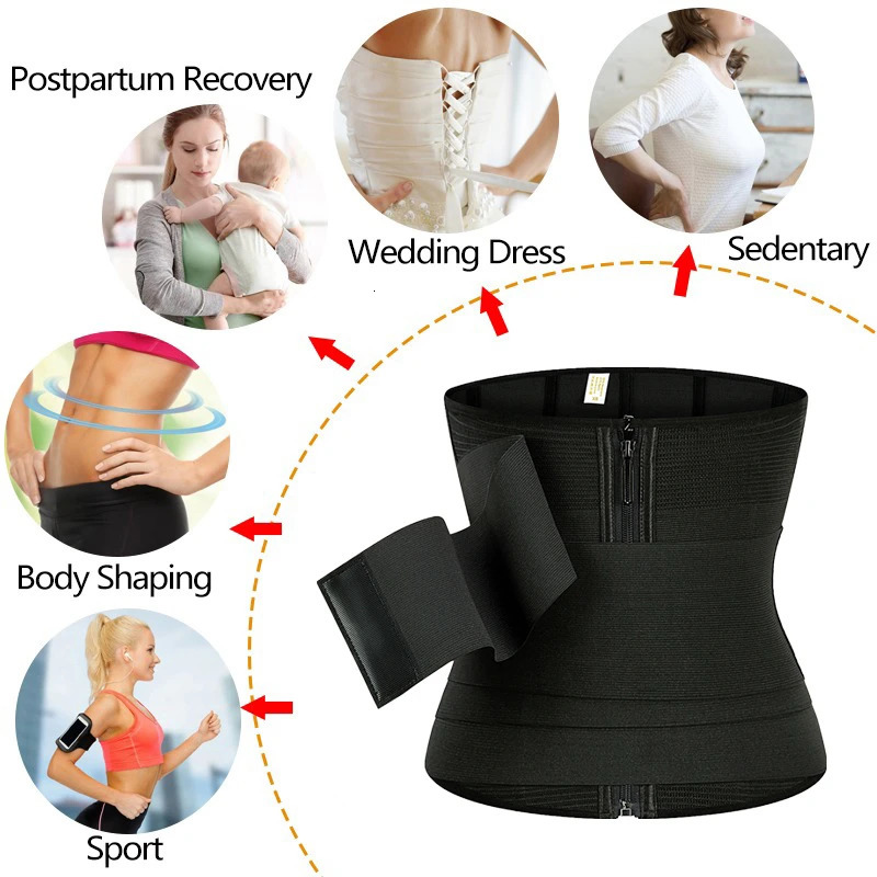 Waist Tummy Shaper Waist Trainer Body Shaper Trimmer Belt Belly Tummy Control Wrap Slimming Sheath Woman Flat Belly shapewear Women Bands Dropshipp 23