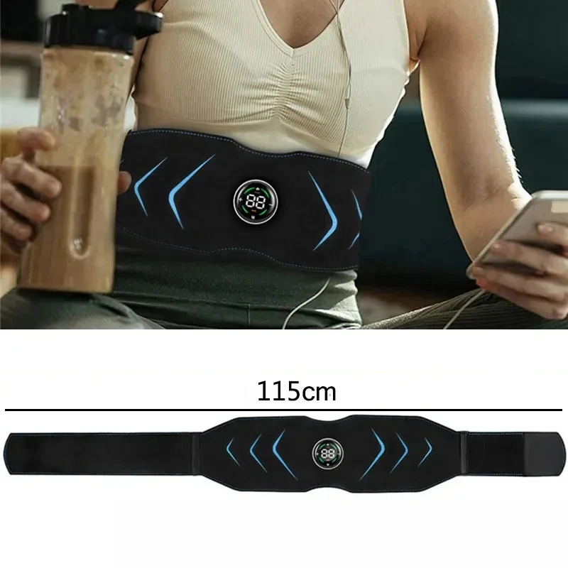 Core Abdominal Trainers Electric Vibration EMS Abdominal Muscle Stimulator Abs Toning Belt Ab Waist Body Slimming Massage Belts Fitness Equiment 23121
