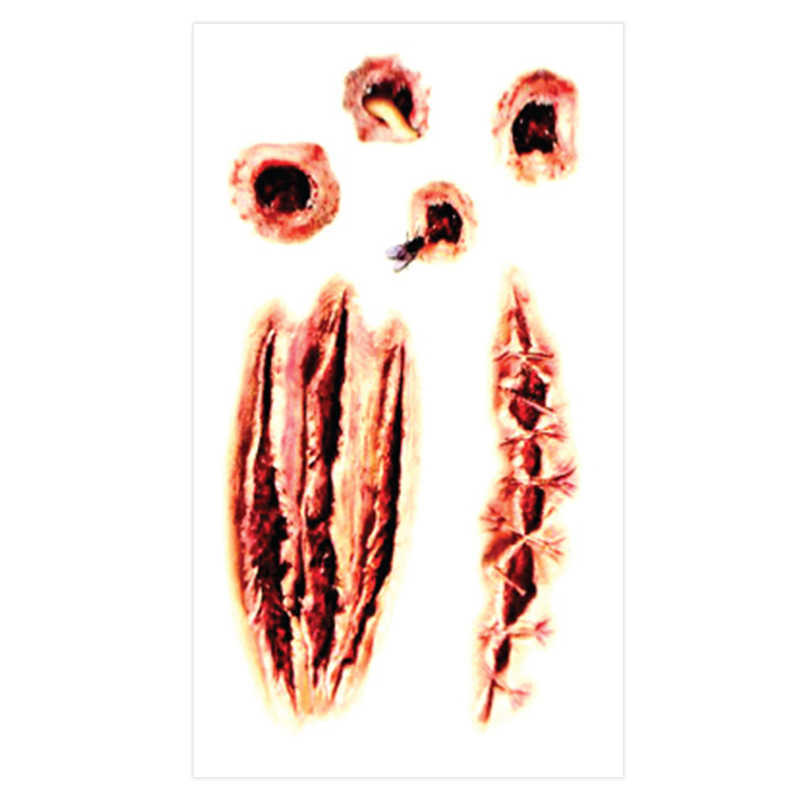 Halloween Tattoo Sticker scar sticker horror bat spider funny face