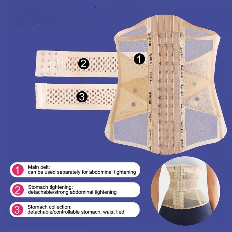 Slimming Belt Invisible Belly Waist Trainer Tight Shapewear Double Belt Corset Transparent Summer Shaper Slimming Sheath Woman Flat 231202