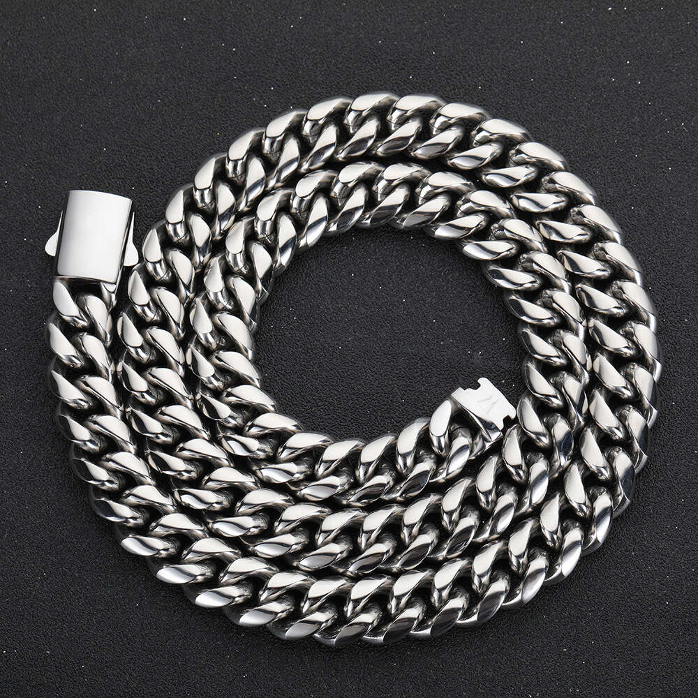 cuban chain for 8-14mm width stainless steel non tarnish link necklace hip hop womens choker links necklaces men women designer jewelry