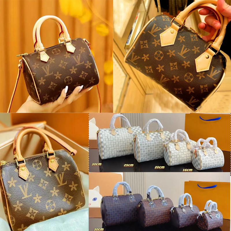 M40391/N41367 6 size Speedy handbags Keepall luggage Fashion women PU Leather Handbags Shoulder Bag 30cm Crossbody Bags lady Handbag female Purse