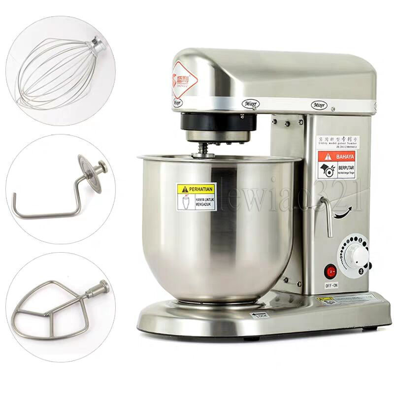 Electric Dough Mixer Kitchen Aid Food Blender Cream Whisk Cake Dough Mixers With Bowl Stainless Steel Chef Machine