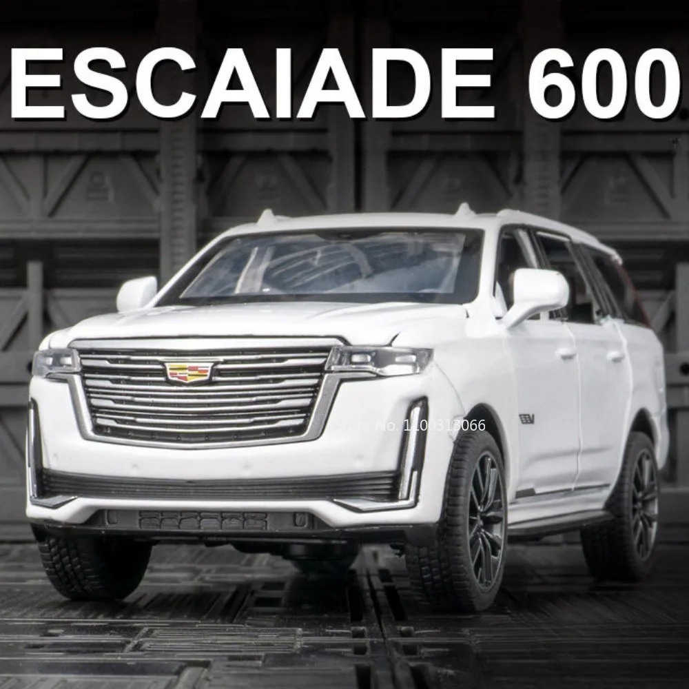 Diecast Model 1 32 Scale Escalade 600 Alloy Car Toy Model Metal Diecasts Off-Road Vehicles with Sound Light SUV Car Toys for Children Gifts 231208