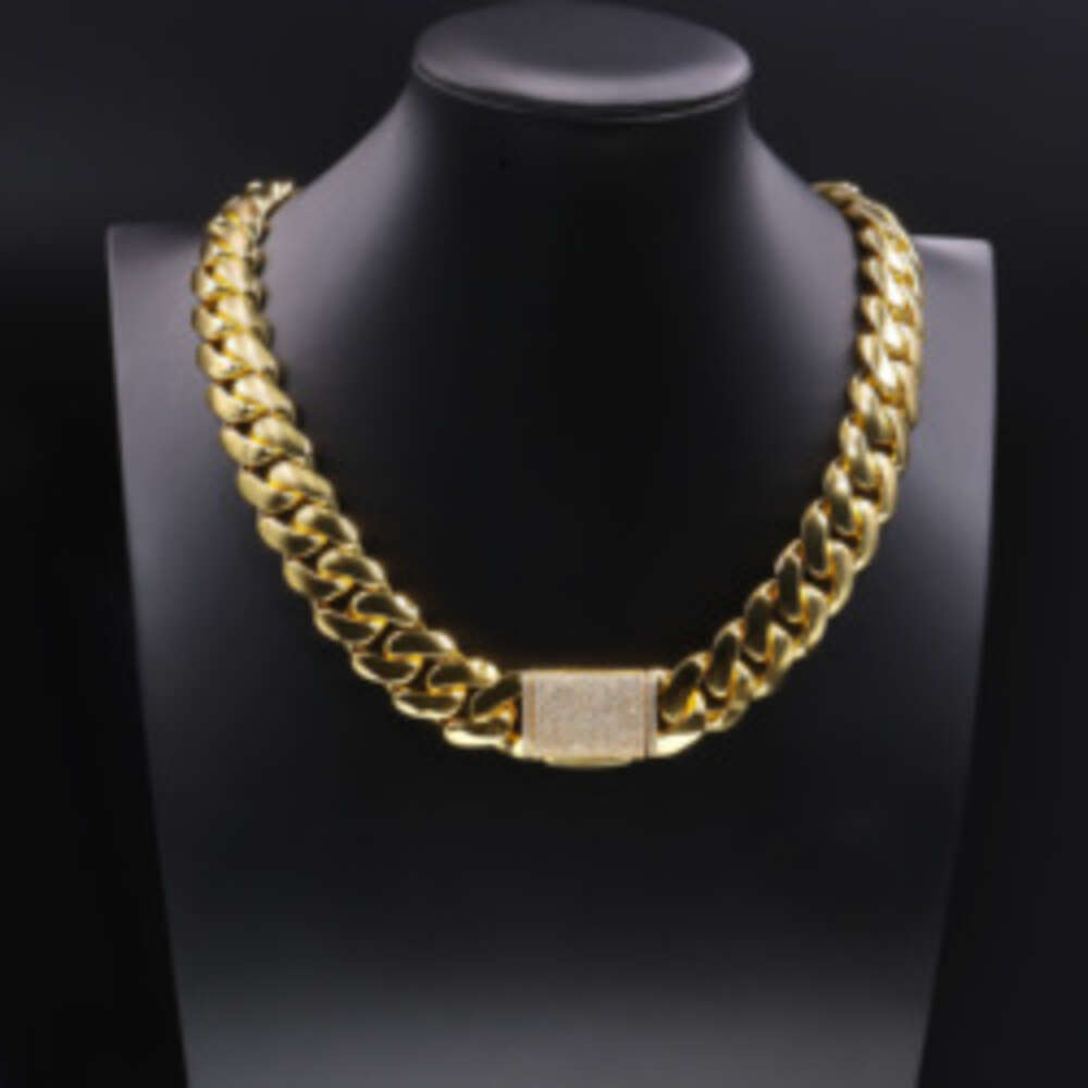 Custom Miami Cuban k Chain 14k Real Gold Plated Iced Out Moissanite Necklace Sier Hip Hop Mossanite Jewelry for Men