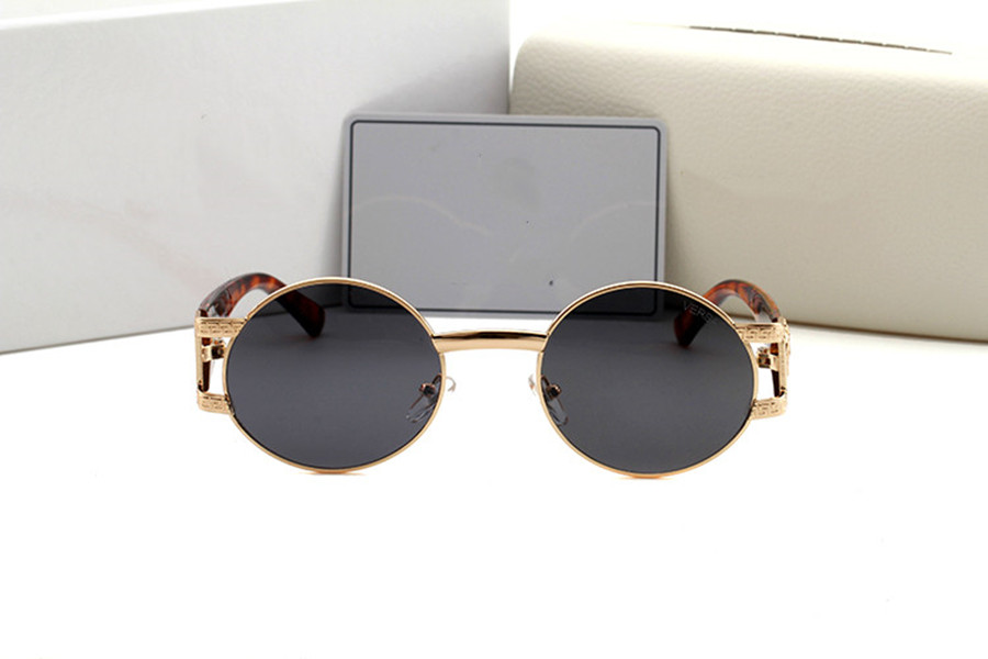 Fashion Round frame Prince Mirror Sunglasses for men and women Retro Glasses Small round Black Sunglasses Sunglasses Punk glasses V919