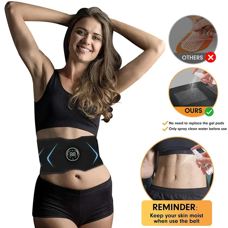 Core Abdominal Trainers Electric Vibration EMS Abdominal Muscle Stimulator Abs Toning Belt Ab Waist Body Slimming Massage Belts Fitness Equiment 23121
