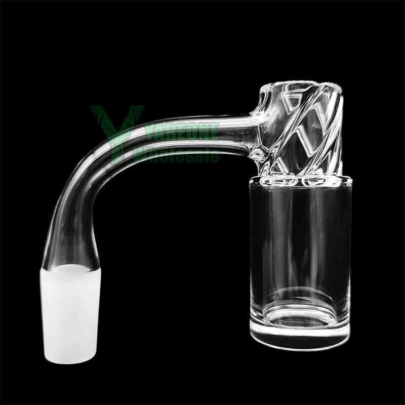 Deeply Spiral Etched TerpNado Auto Spinner Quartz Banger Full Weld 10mm 14mm Male Engraved 5 Intakes Auto Spinning Nails 4mm Thick Bottom YAREONE