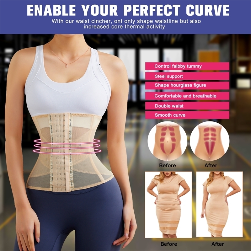 Slimming Belt Invisible Belly Waist Trainer Tight Shapewear Double Belt Corset Transparent Summer Shaper Slimming Sheath Woman Flat 231202