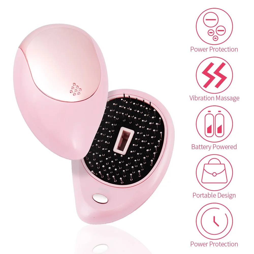 Head Massager Electric Ionic Hair Massage Comb Hair Scalp Massager Negative Ion Anti Hair Loss Comb Relieve Headaches Reduce Hair Frizz Brush 231211