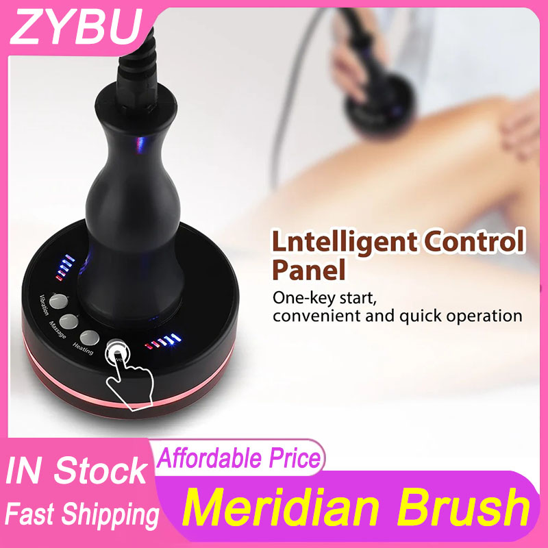 Health Care Electric Guasha Whole Body Scraping Massager Micro Current Hyperthermia Vibration Meridian Brush Physiotherapy Pain Relief EMS Massager